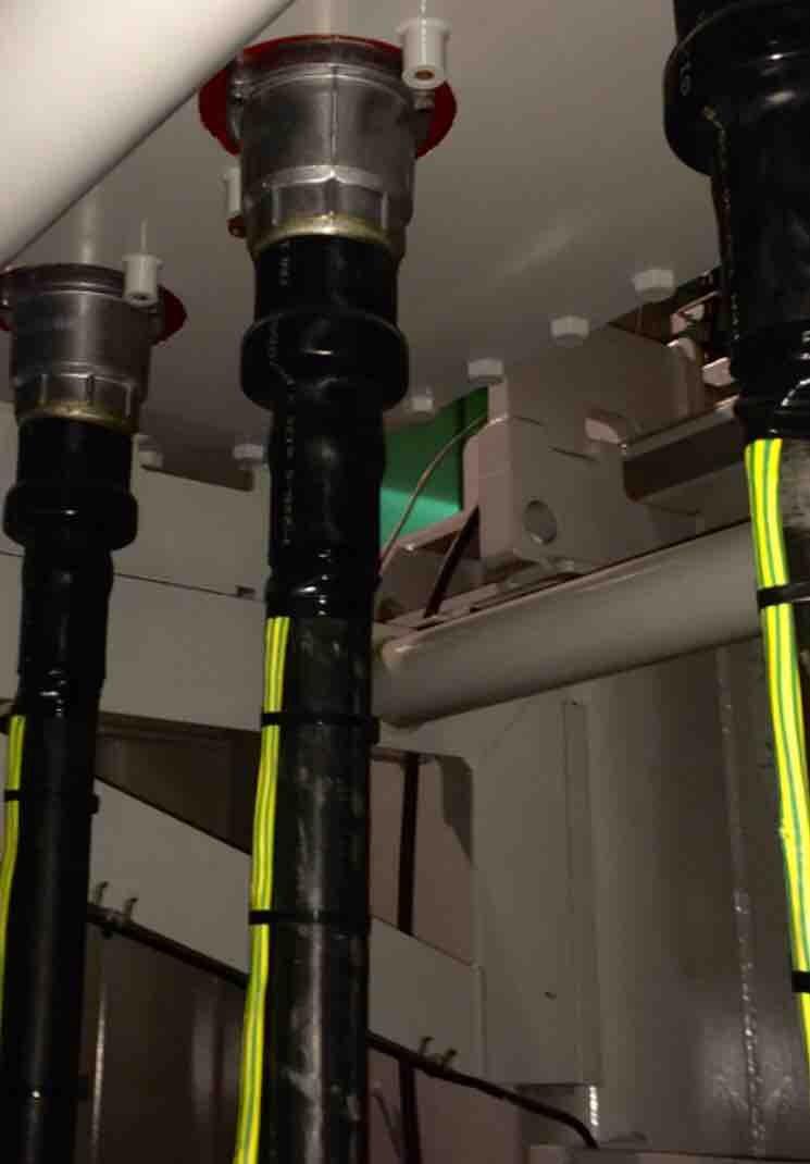 Pfisterer Connex Inner Cone Plugs Terminating 33kV Cable Into Toshiba GIS Transformer