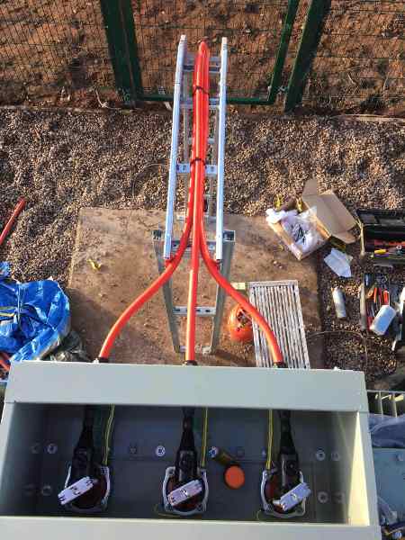 11kV Cooper Connectors Terminating MV Power Cables Onto GBE Transformer