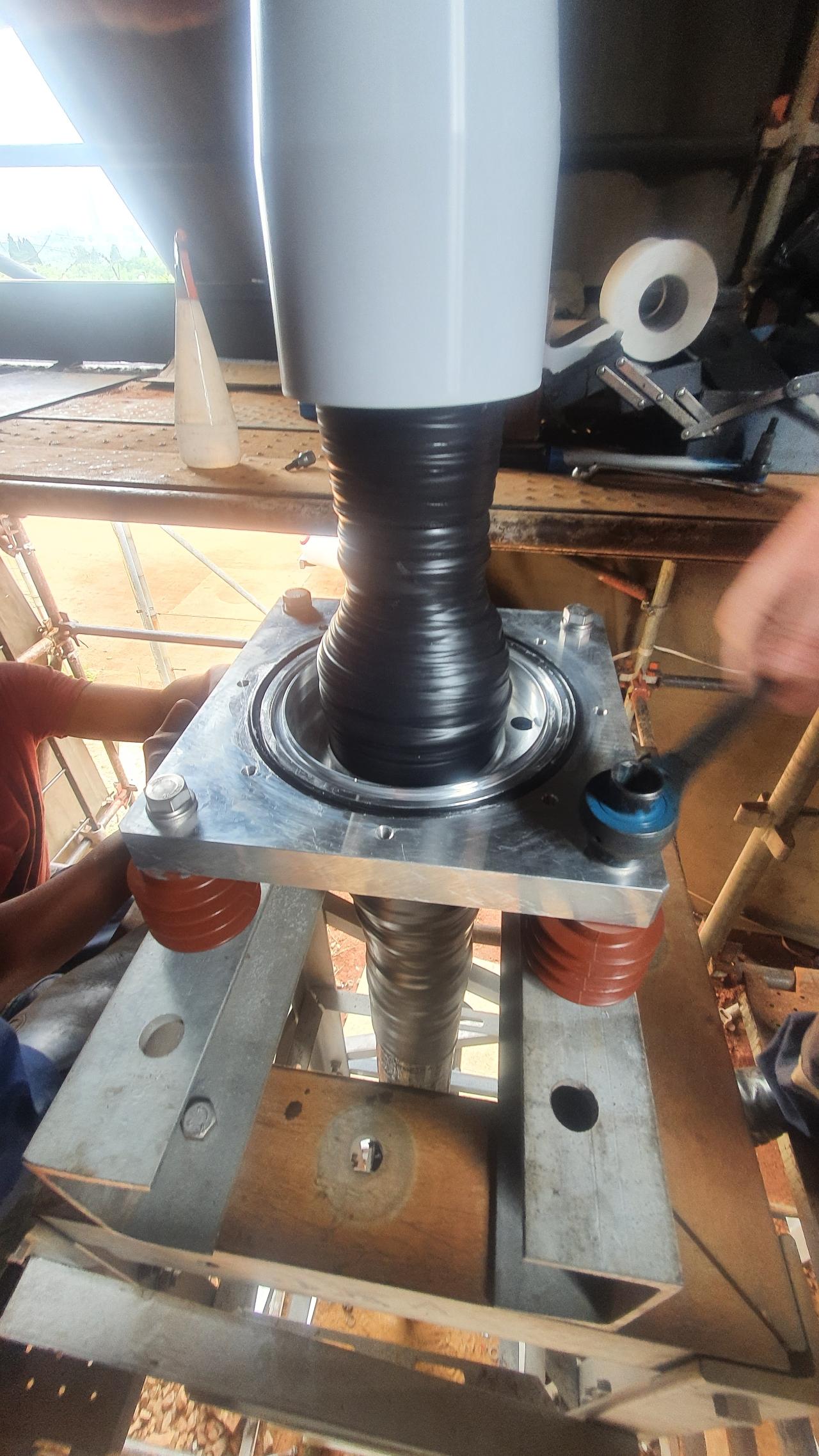 88kV 1000sqmm Brugg Outdoor Cable Terminations From Transformer to GIS