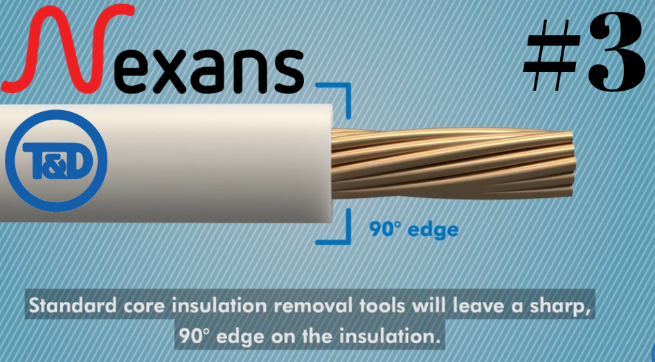 Bevelling The Edge Of The Core Insulation During Installation Of Nexans Euromold Connectors