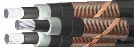 Figure 11 – Single-core cables supplied twisted together to form a 3-core bundle