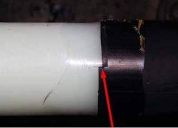 Figure 27 – Irregular Conductive Screen Edge Caused by Incorrect use of the Removal Tool Figure 27 – Irregular Conductive Screen Edge Caused by Incorrect use of the Removal Tool