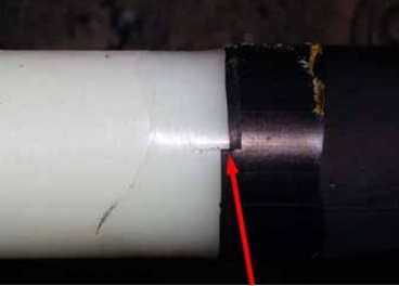 Figure 27 – Irregular Conductive Screen Edge Caused by Incorrect use of the Removal Tool