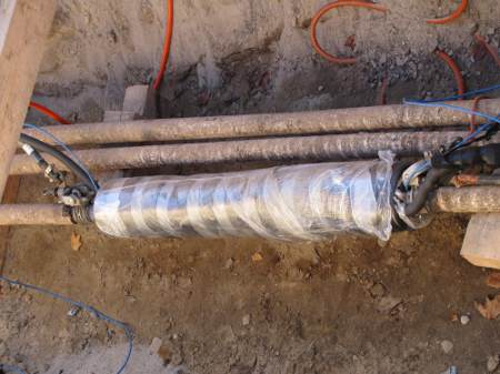 8. Then the freeze is insulated by the EHV cable/splicer.
