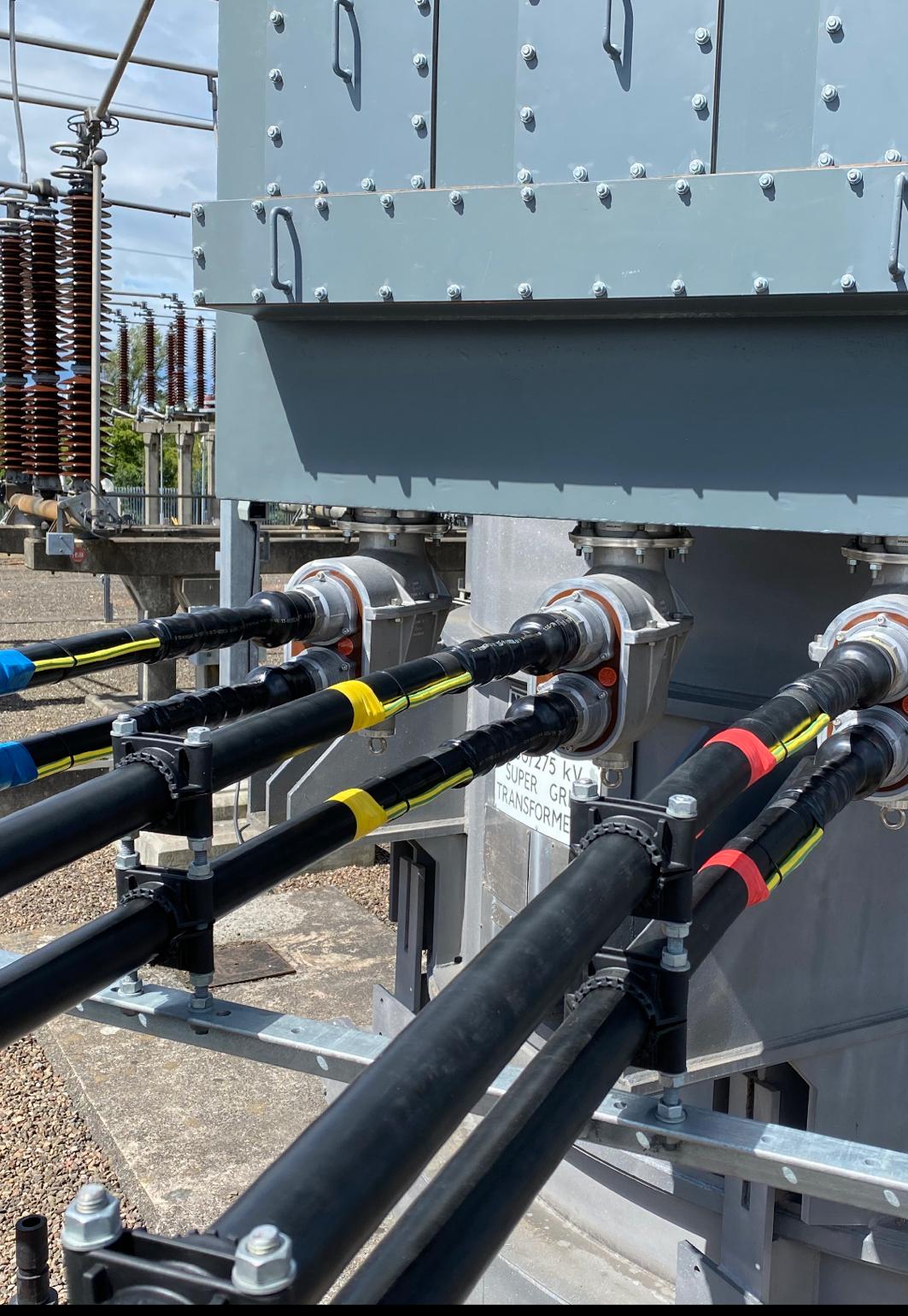 Pfisterer Connex Size 3 (XL) Terminating 33kV Cables Onto Tertiary Winding of 400/275kV Transformer Grid