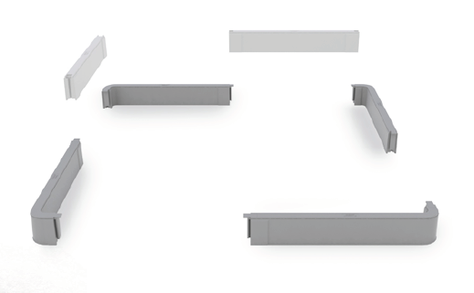 Step 1: Arrange corner pieces and sidewalls to match the chamber clear opening dimensions. Ensure that the lip is on the outside of the chamber. The corner pieces should be all ‘left’ or all ‘right’ on each section and will alternate between the two as the chamber increases in depth. Step 1