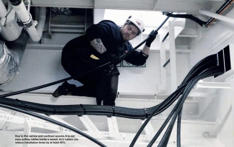 ALUShip Cables Used In Confined Spaces Reducing Installation Times By At Least 40%