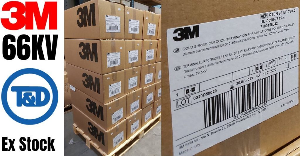 66kV Terminations | NEW Stock Introduction for 3M Cold Shrink Cable Terminations