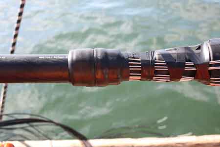 10. Very important, the cable jacket is abraded, then two rows of multiple layers of aqua-seal mastic is installed, then the outer jacket is cold shrunk on.