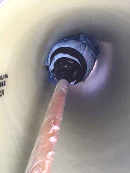 Cable Jointing - high voltage cable stalk positioned and sealed.