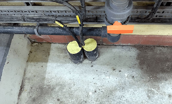 Densoseal 16A To Seal Cable Ducts At The Thames Water Site in Watford