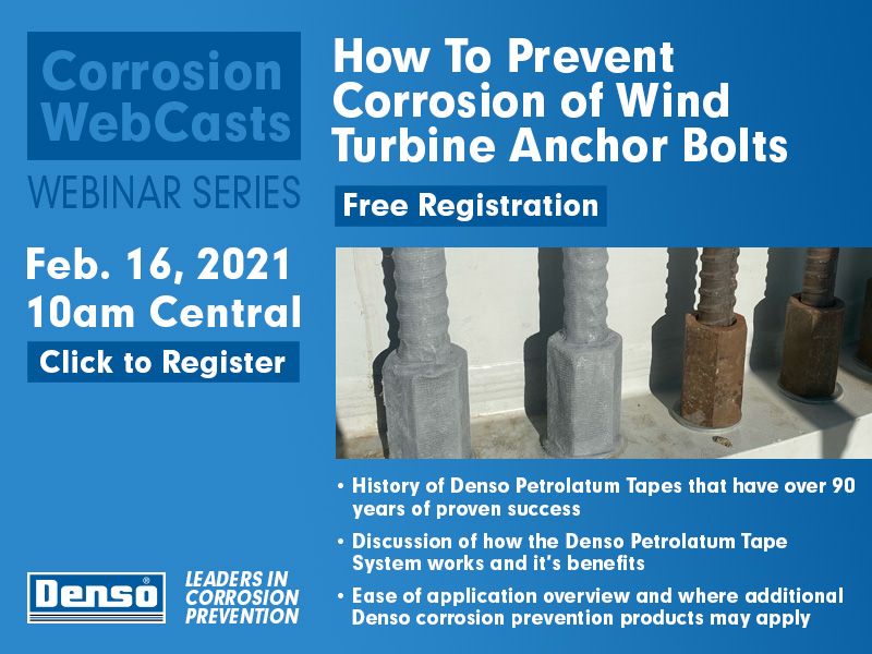 How to Prevent Corrosion of Wind Turbine Anchor Bolts Using the Denso Petrolatum System