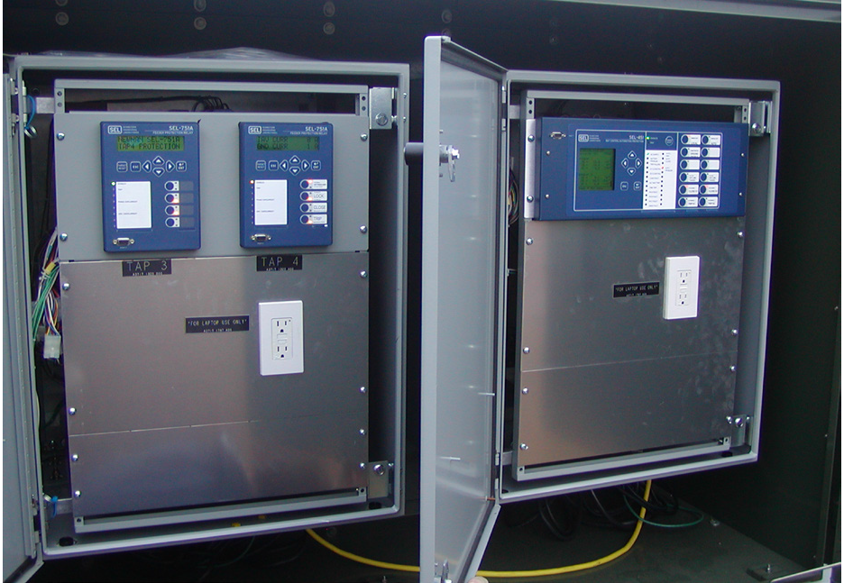Image 3 SEL-751As and 451 were mounted in a common enclosure on the side of each switch.