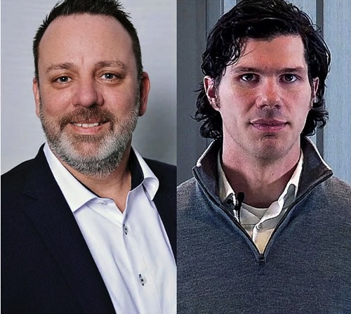 Matthias Brück, global segment manager Wind Power, and Matt Roberts, global product manager
