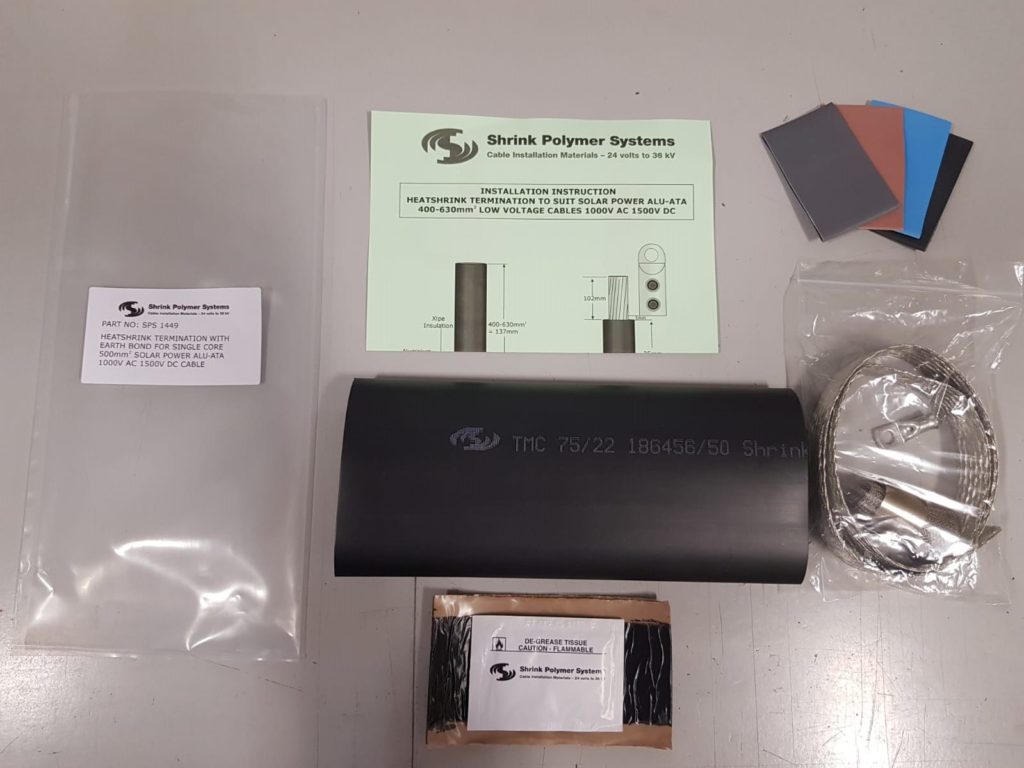 SPS1449 | Heat Shrink Grounding Termination Solar DC Cables ALU-ATA 1500V SPS1449 | Heat Shrink Grounding Termination Solar DC Cables ALU-ATA 1500V