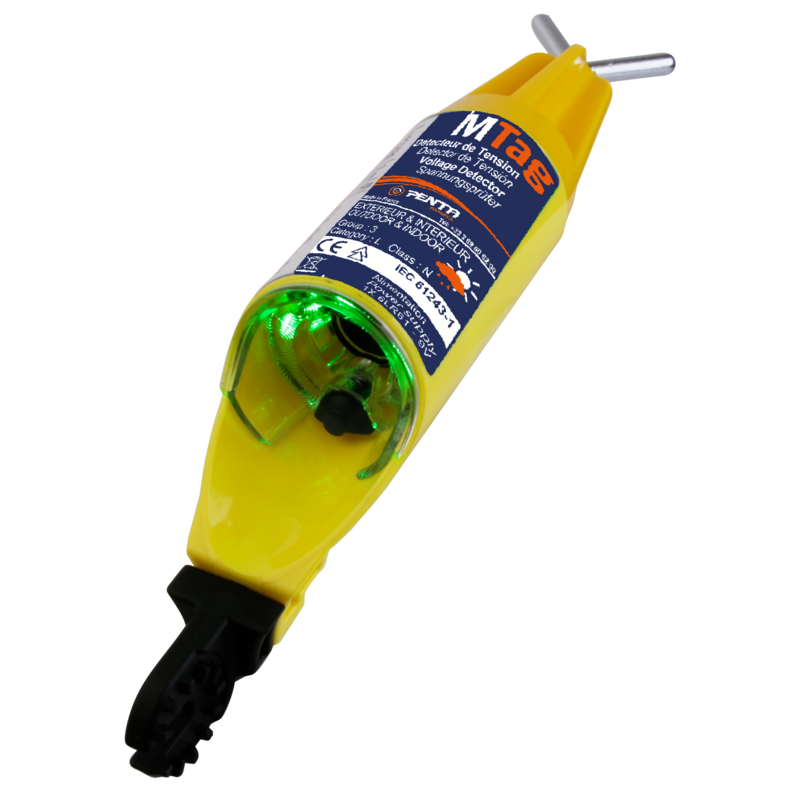Voltage Detectors | Pictured MV Voltage detector MTAG from PENTA | These voltage detectors are designed for “proving dead”, making sure that nominal voltage is actually absent on a circuit in an HV distribution system between 1 kV and 69 kV (no-voltage verification). Voltage Detectors