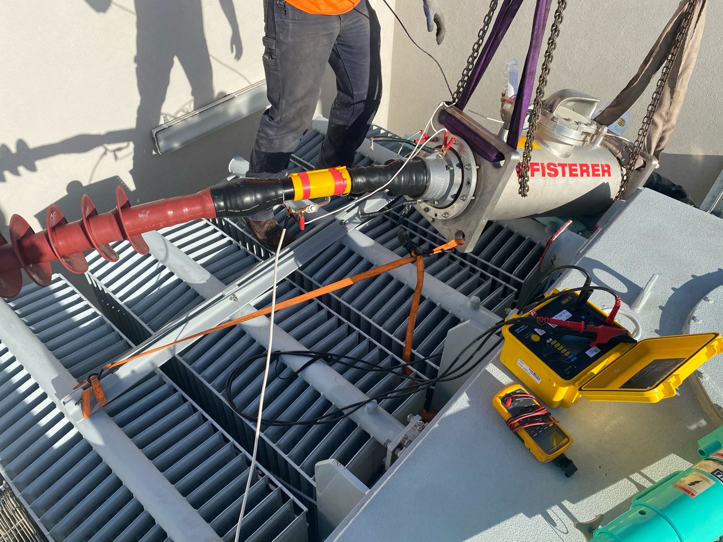 VLF Testing of 69kV cables with PFISTERER SF6 joint size 4