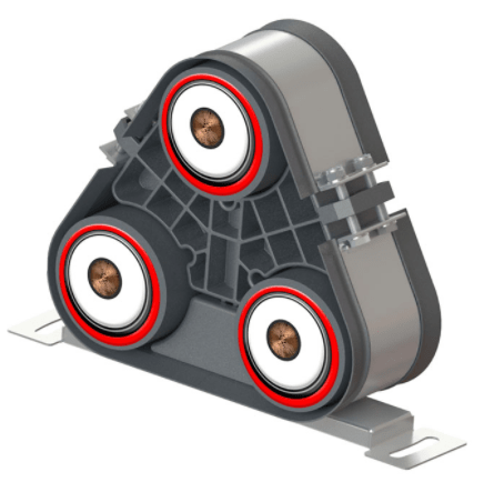 CMP HVSS-EC High voltage trefoil cable cleat with expanded cable centres