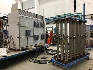 Temperature rise tests on an LV switchboard