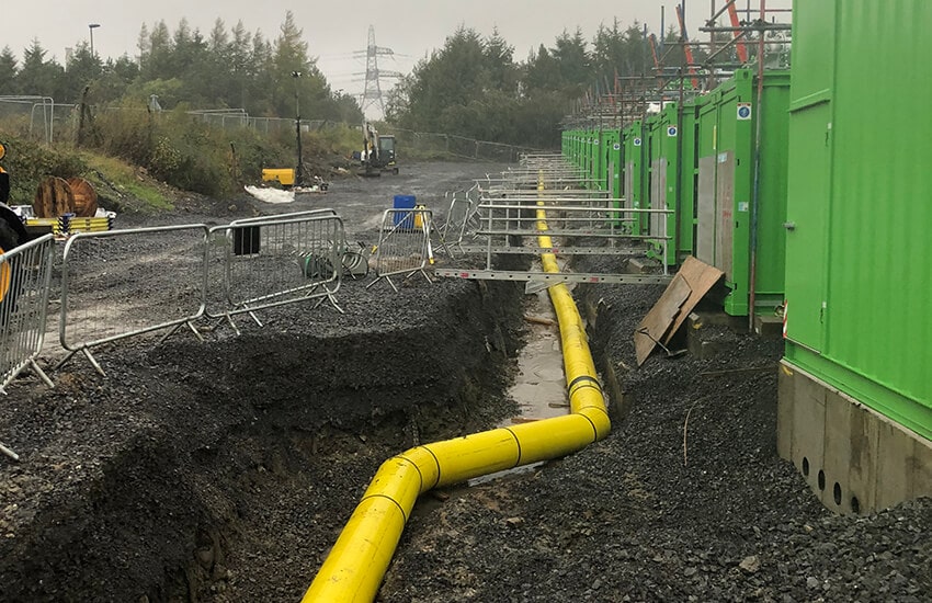 Brecon Power STOR Gas Pipework in ground