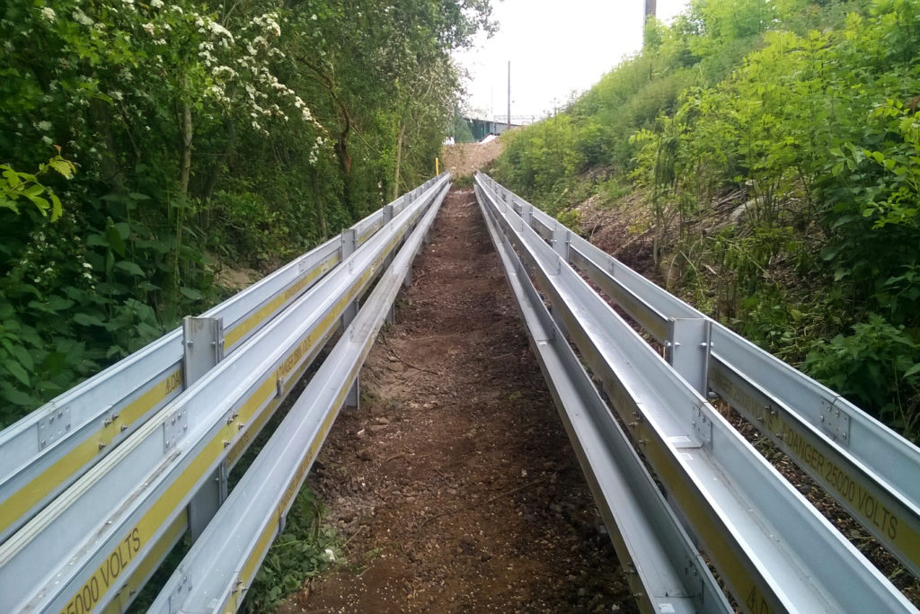 MitaTM GRP troughing in use on the East Coast Main Line MitaTM GRP troughing in use on the East Coast Main Line