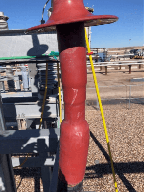 Cable termination H3 after cleaning Cable termination H3 after cleaning