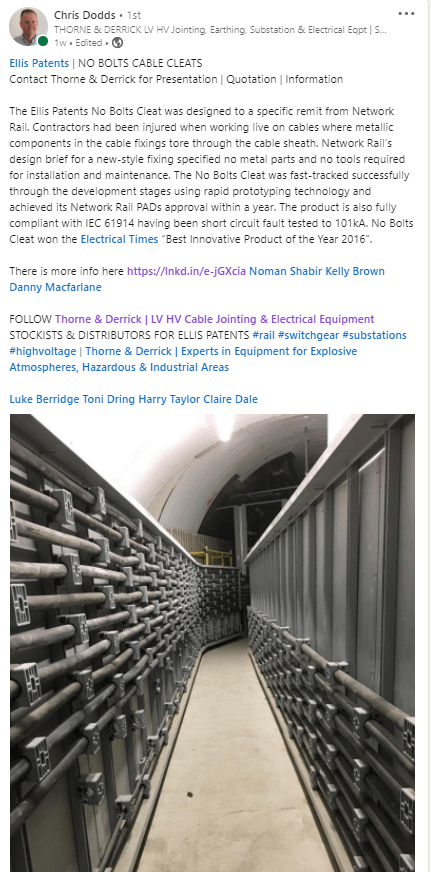 Cable Cleats | Manufactured by Ellis Patents