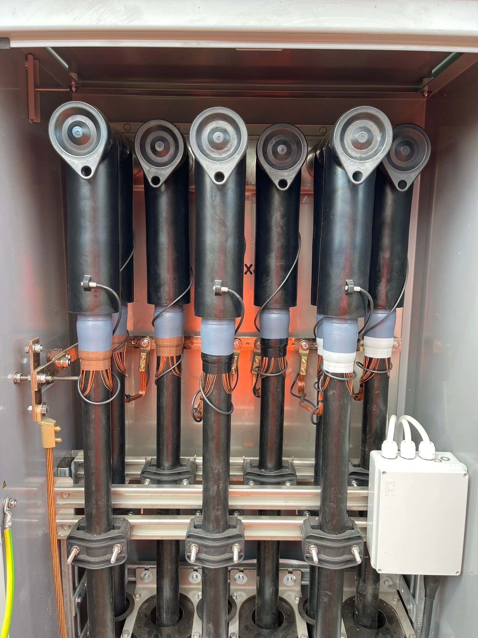 Pictured: Nexans Euromold Type C Connectors Terminating 33kV Cables 