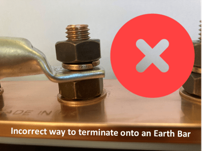 Correct Termination Of A Cable Lug Onto An Earth Bar | AN Wallis Guide Incorrect way to terminate onto an Earth Bar