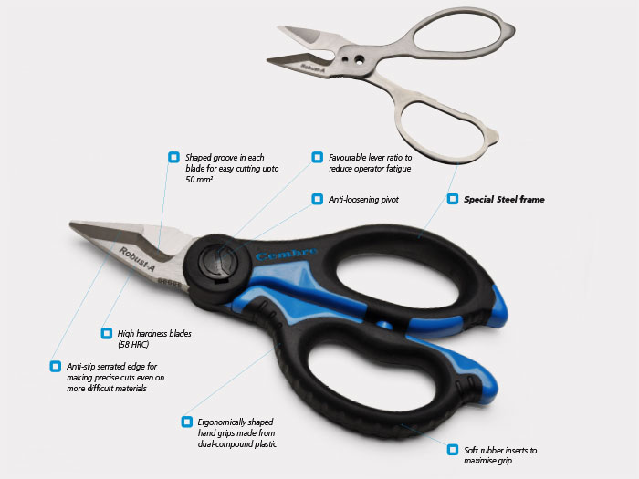 Electricians Scissors for Jointing & Stripping Cables Electricians Scissors for Jointing & Stripping Cables | Cembre