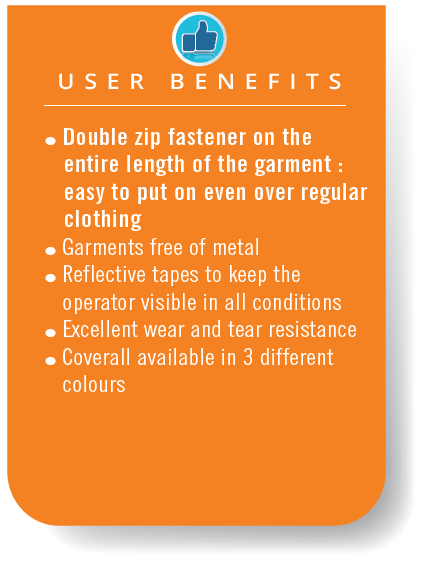 10 Cal Arc Flash Clothing | Coverall With Retroreflective Tapes