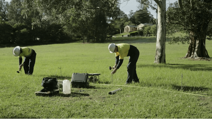 Safearth consultants in the field performing soil resistivity testing Safearth consultants in the field performing soil resistivity testing