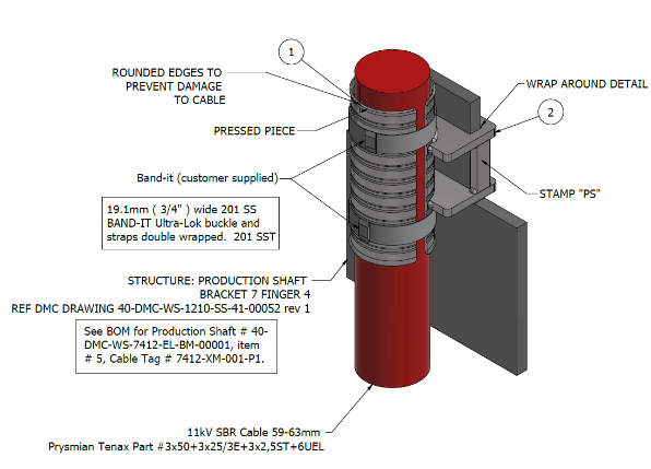 3D Model bracket and cable 3D Model bracket and cable