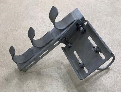 Completed hanger assembly complete with mounting fixings