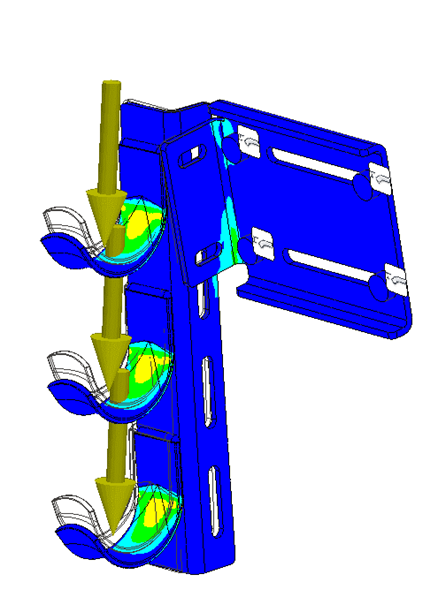 FEA (Finite Element Analysis) of design with loads applied