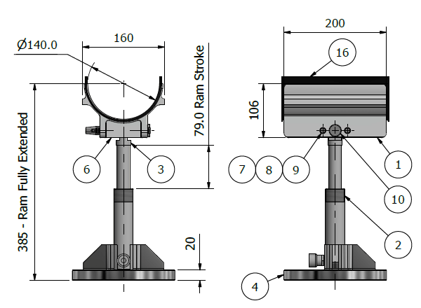 Cable Press CAD Drawing Cable Press CAD Drawing