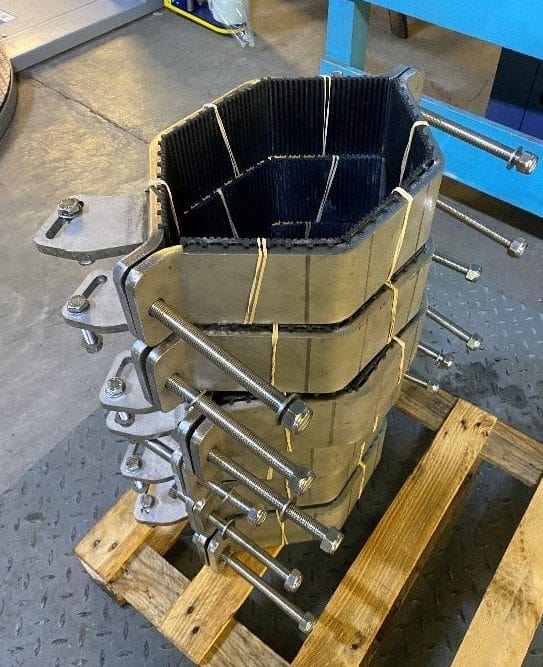 Completed brackets prior to shipping Completed brackets prior to shipping