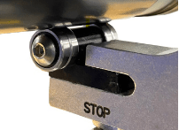 Stop position ends shaving operation squarely & cleanly