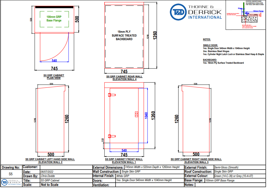 S5 Feeder Pillar | GRP | Single Door S5 Feeder Pillar Single Door GRP