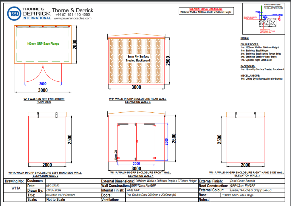 W11A GRP Walk-in Enclosure W11A GRP Walk-in Enclosure