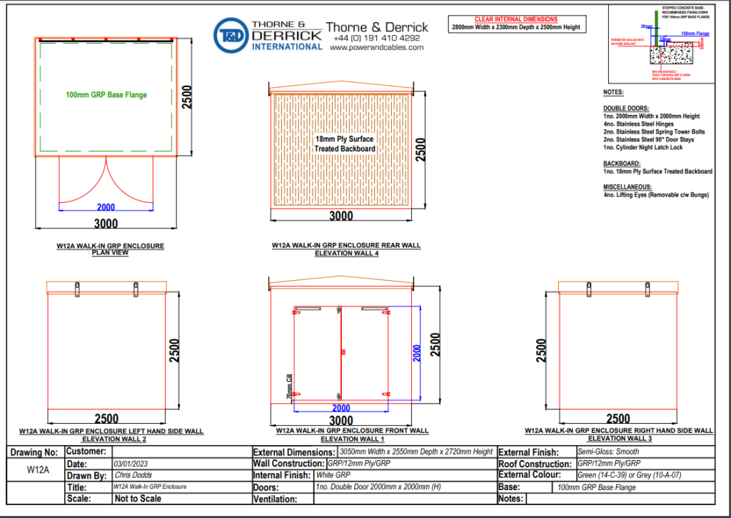 W12A GRP Walk-in Enclosure