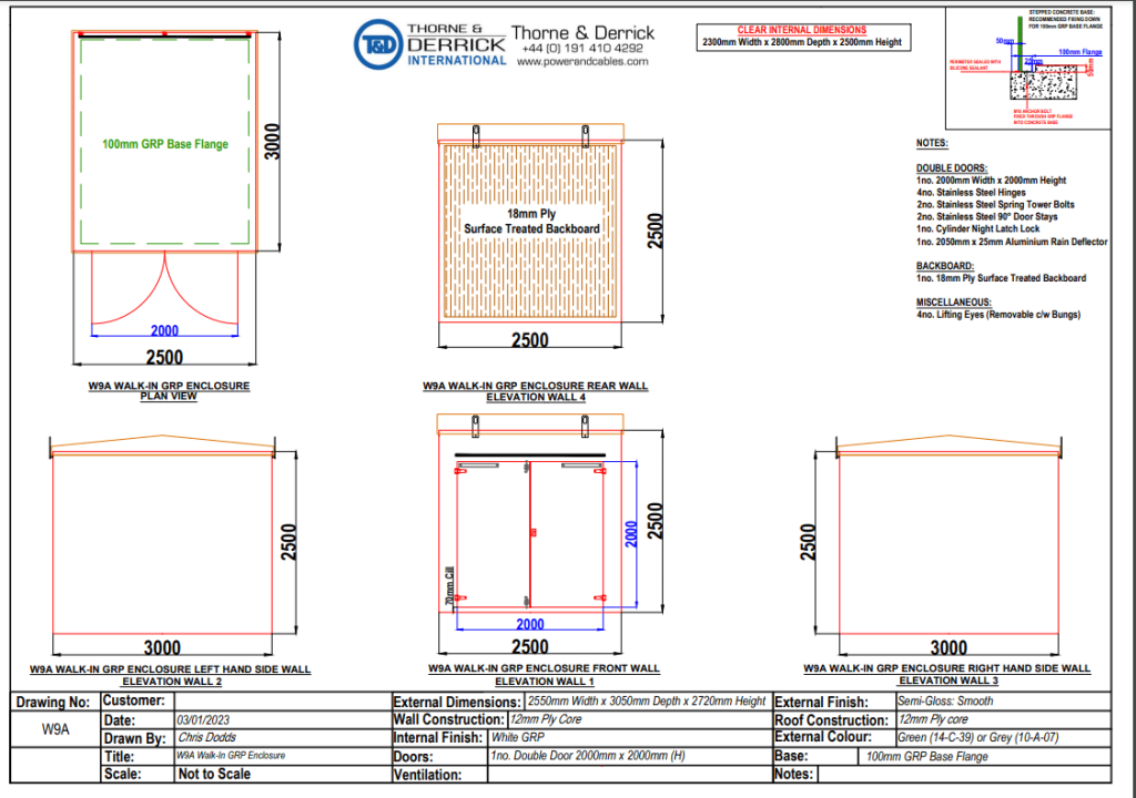 W9A GRP Walk-in Enclosure W9 GRP Walk-in Enclosure
