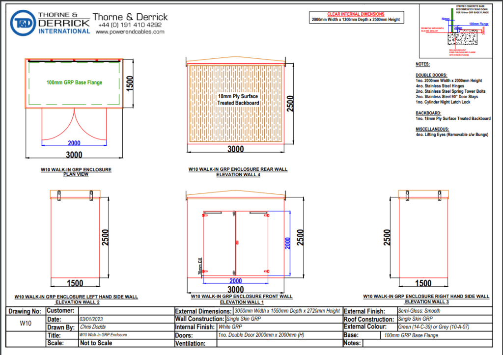 W10 GRP Walk-in Enclosure W10 GRP Walk-in Enclosure