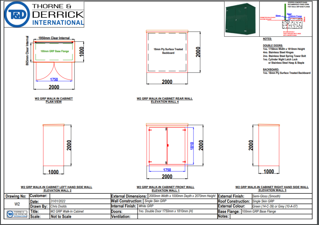 W2 Walk-in Cabinet GDP Double door W2 Walk-in Cabinet GDP Double door