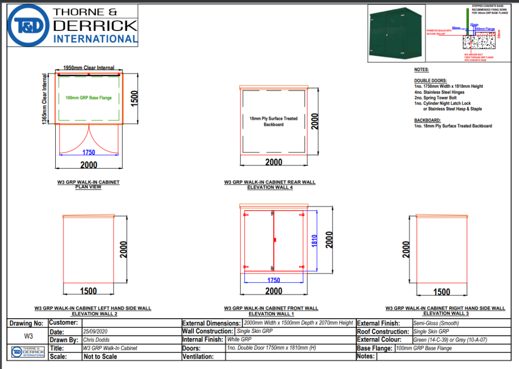 W3A Walk in Cabinet Double Door W3A Walk in Cabinet Double Door