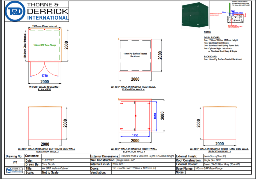 W4A Walk in Cabinet Double Doors W4A Walk in Cabinet Double Doors