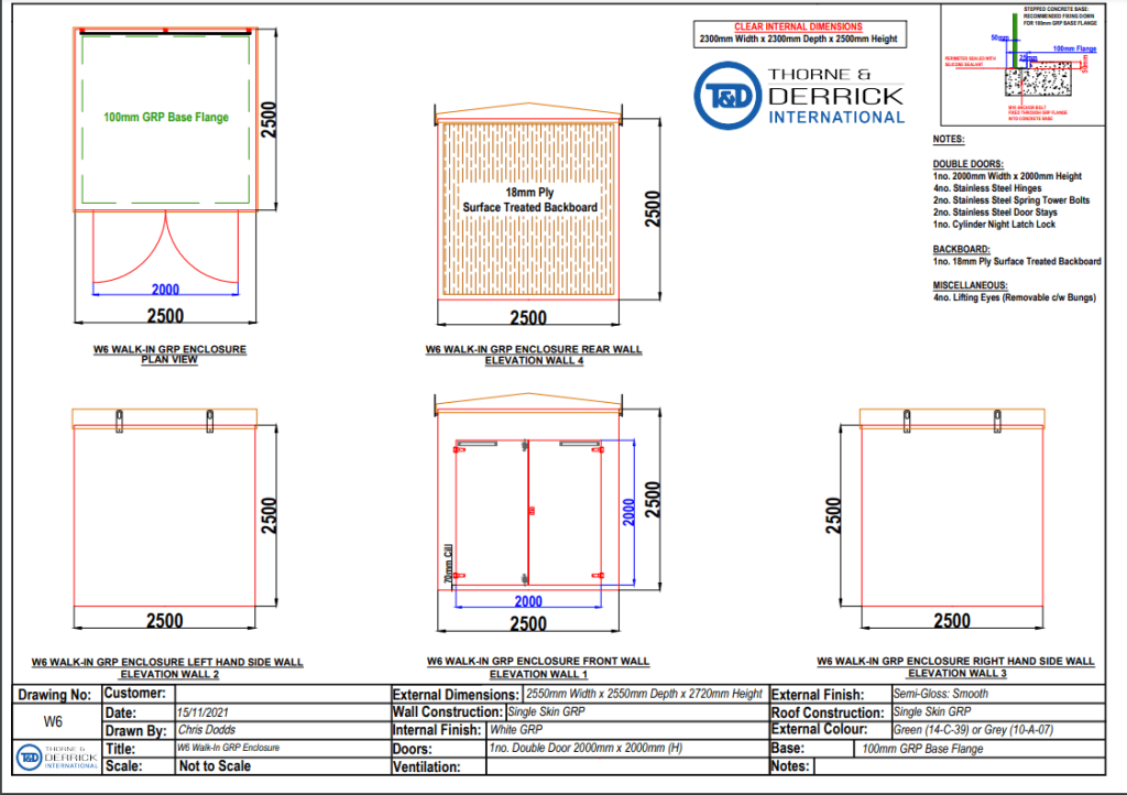 W6 GRP Walk in Enclosure W6 GRP Walk in Enclosure