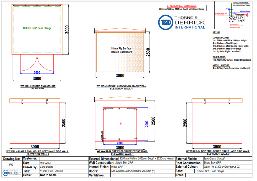 W7 GRP Walk in Enclosure W7 GRP Walk in Enclosure