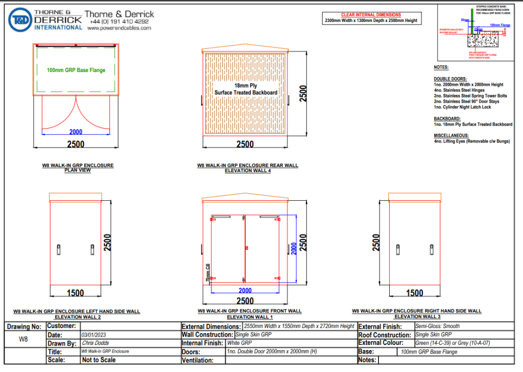 W8 GRP Walk-in Enclosure W8 GRP Walk-in Enclosure