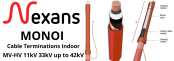 Nexans MONOi I Heat Shrink MV Cable Terminations Indoor | Single Core Cable Polymeric Copper Wire Screen